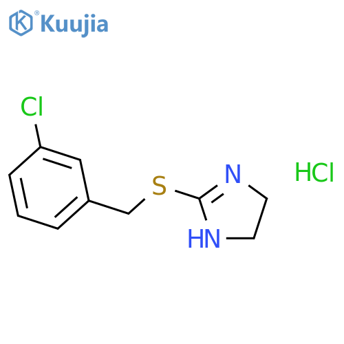 2-{(3-chlorophenyl)methylsulfanyl}-4,5-dihydro-1H-imidazole hydrochloride structure