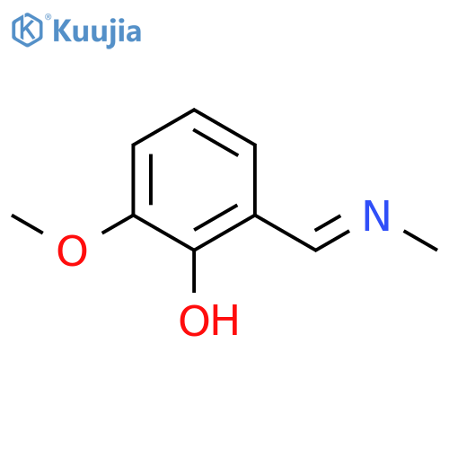 Phenol,2-methoxy-6-[(E)-(methylimino)methyl]- structure