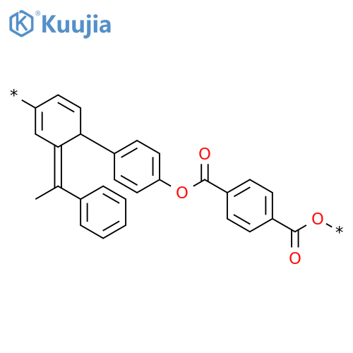 Poly[oxycarbonyl-1,4-phenylenecarbonyloxy-1,4-phenylene(1-phenylethylidene)-1,4-phenylene](9CI) structure