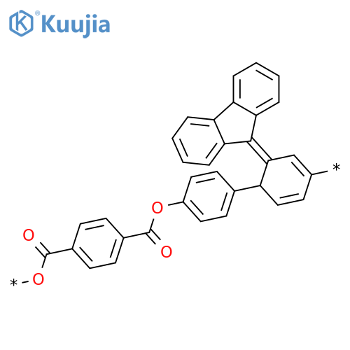 Poly(oxycarbonyl-1,4-phenylenecarbonyloxy-1,4-phenylene-9H-fluoren-9-ylidene-1,4-phenylene)(9CI) structure