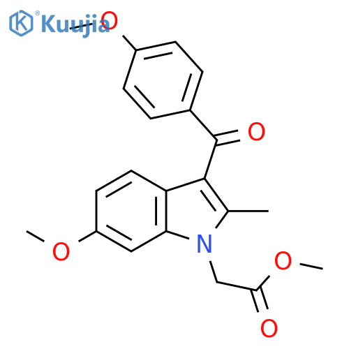 1H-Indole-1-acetic acid, 6-methoxy-3-(4-methoxybenzoyl)-2-methyl-,methyl ester structure