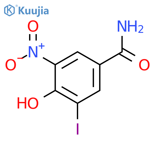 Benzamide,4-hydroxy-3-iodo-5-nitro- structure