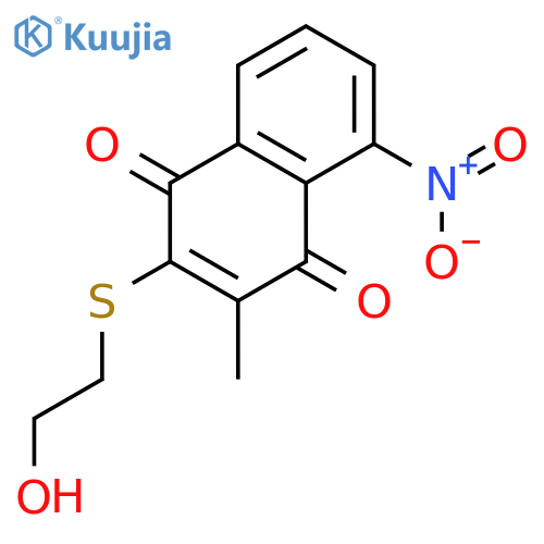 1,4-Naphthalenedione, 2-[(2-hydroxyethyl)thio]-3-methyl-5-nitro- structure
