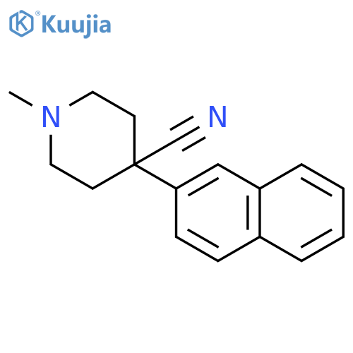4-Piperidinecarbonitrile, 1-methyl-4-(2-naphthalenyl)- structure