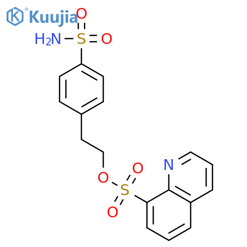 8-Quinolinesulfonic acid, 2-[4-(aminosulfonyl)phenyl]ethyl ester structure