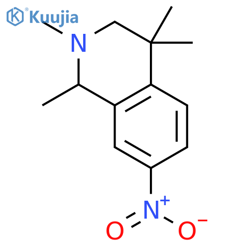 Isoquinoline, 1,2,3,4-tetrahydro-1,2,4,4-tetramethyl-7-nitro- structure