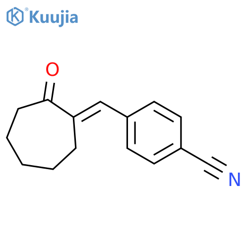 Benzonitrile, 4-[(E)-(2-oxocycloheptylidene)methyl]- structure