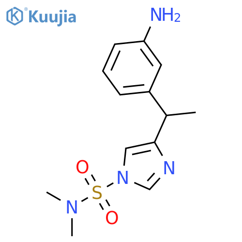 1H-Imidazole-1-sulfonamide, 4-[1-(3-aminophenyl)ethyl]-N,N-dimethyl- structure