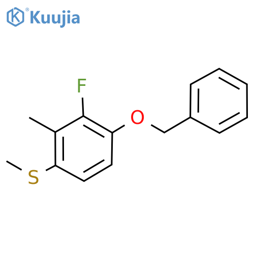 Benzene, 2-fluoro-3-methyl-4-(methylthio)-1-(phenylmethoxy)- structure