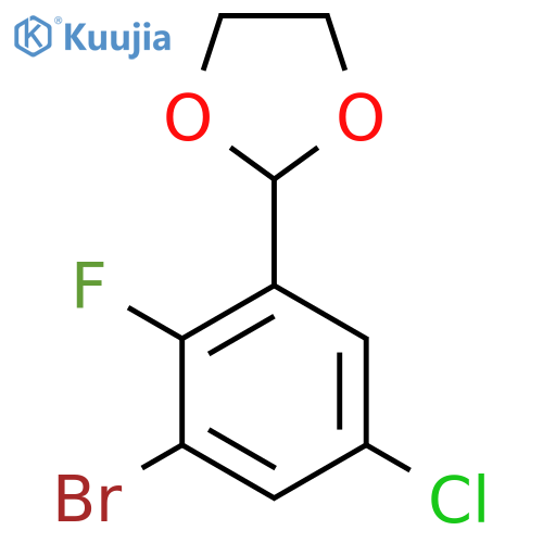 2-(3-Bromo-5-chloro-2-fluorophenyl)-1,3-dioxolane structure