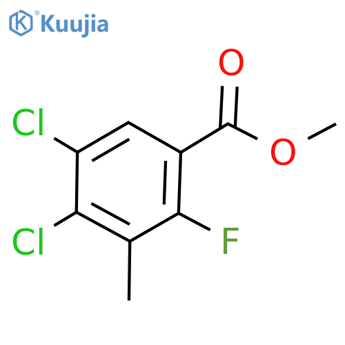 Benzoic acid, 4,5-dichloro-2-fluoro-3-methyl-, methyl ester structure