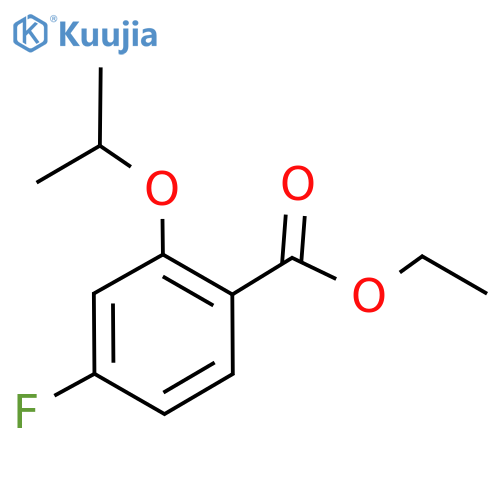 Benzoic acid, 4-​fluoro-​2-​(1-​methylethoxy)​-​, ethyl ester structure