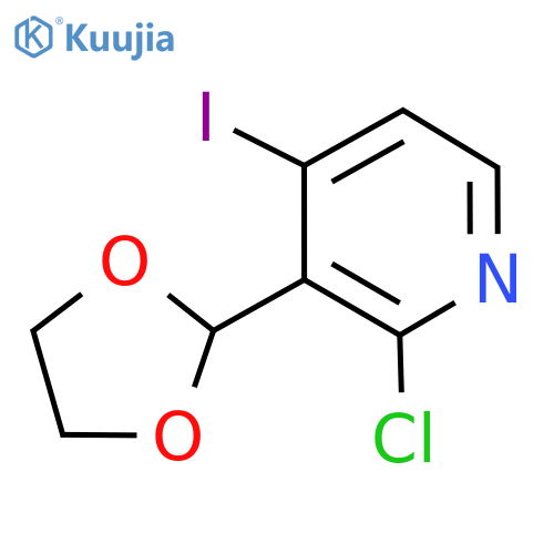 2-Chloro-3-(1,3-dioxolan-2-yl)-4-iodopyridine structure