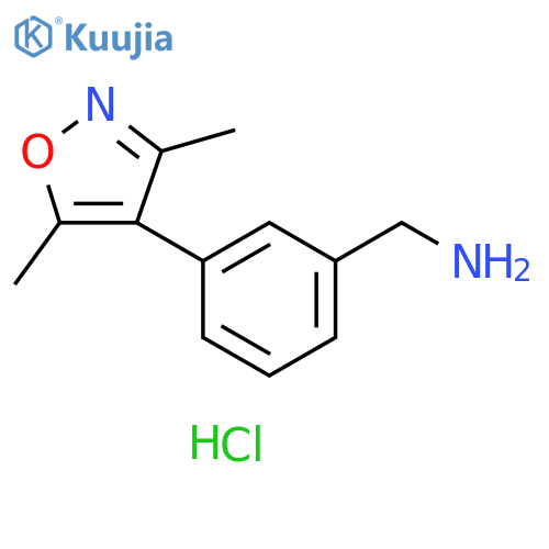 1-3-(3,5-dimethyl-1,2-oxazol-4-yl)phenylmethanamine hydrochloride structure