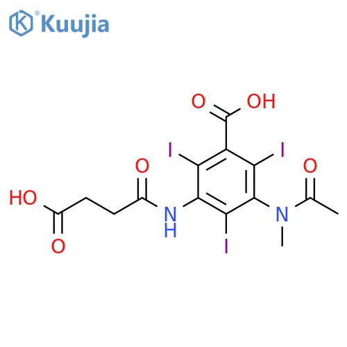 Benzoic acid,3-(acetylmethylamino)-5-[(3-carboxy-1-oxopropyl)amino]-2,4,6-triiodo- structure