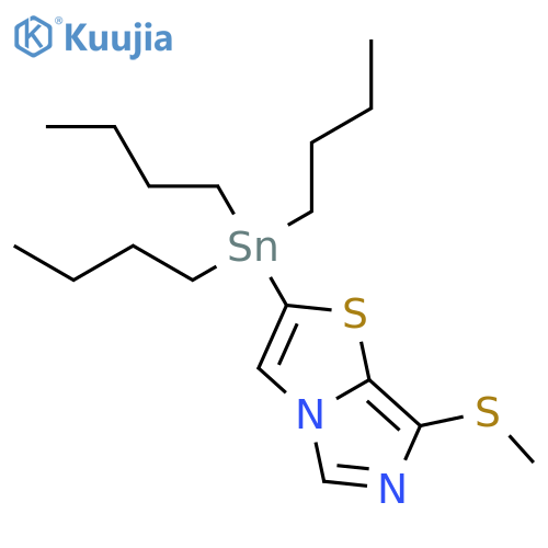 Imidazo[5,1-b]thiazole, 7-(methylthio)-2-(tributylstannyl)- structure