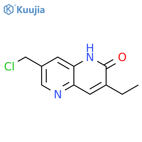 1,5-Naphthyridin-2(1H)-one, 7-(chloromethyl)-3-ethyl- structure