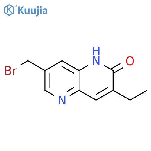 1,5-Naphthyridin-2(1H)-one, 7-(bromomethyl)-3-ethyl- structure