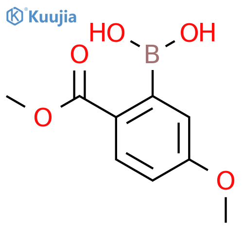 5-methoxy-2-(methoxycarbonyl)phenylboronic acid structure