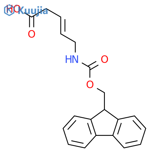 5-({(9H-fluoren-9-yl)methoxycarbonyl}amino)pent-3-enoic acid structure