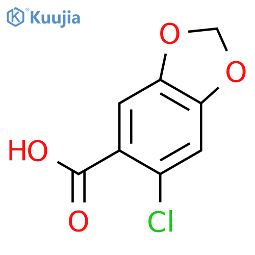 6-chloro-1,3-dioxaindane-5-carboxylic acid structure