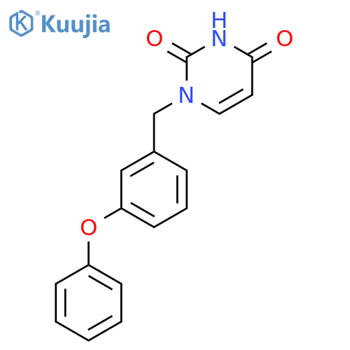 2,4(1H,3H)-Pyrimidinedione, 1-[(3-phenoxyphenyl)methyl]- structure
