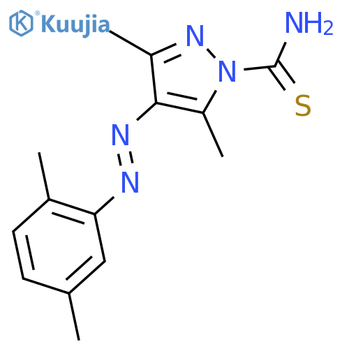 1H-Pyrazole-1-carbothioamide,4-[2-(2,5-dimethylphenyl)diazenyl]-3,5-dimethyl- structure