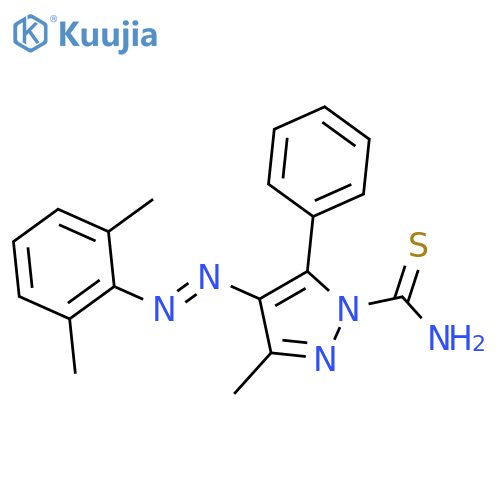 1H-Pyrazole-1-carbothioamide,4-[2-(2,6-dimethylphenyl)diazenyl]-3-methyl-5-phenyl- structure