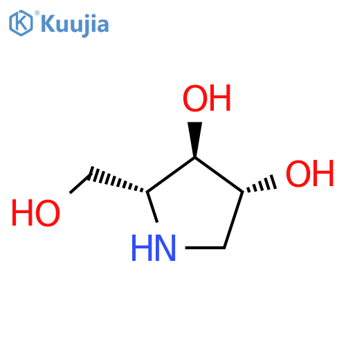 3,4-Pyrrolidinediol,2-(hydroxymethyl-14C)-, (2R,3R,4R)- (9CI) structure
