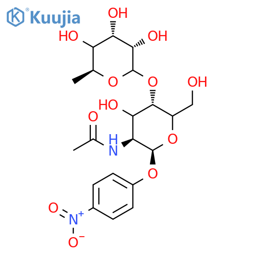 4-Nitrophenyl 2-Acetamido-2-deoxy-4-O-a-L-fucopyranosyl)-b-D-glucopyranoside structure
