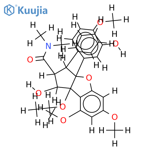 3'-Hydroxy-8b-ethyl ether-rocaglatic acid dimethylamide structure