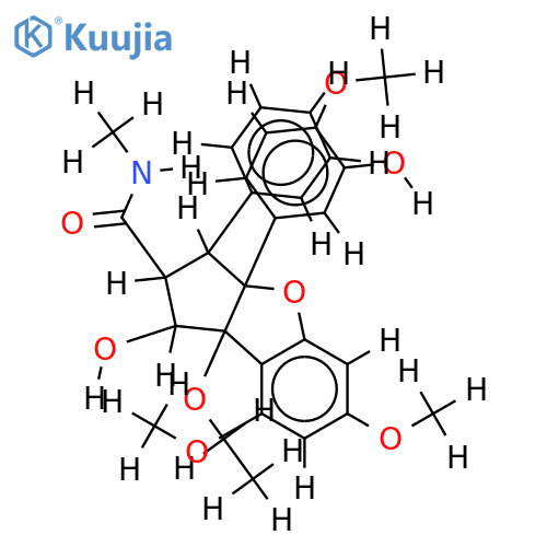3'-Hydroxy-8b-ethyl ether-rocaglatic acid methylamide structure