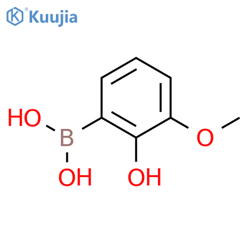 2-Hydroxy-3-methoxyphenylboronic acid structure