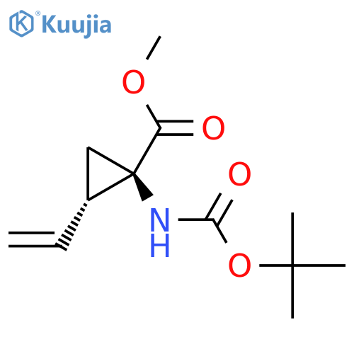 (1R,2S)-Methyl 1-((tert-butoxycarbonyl)amino)-2-vinylcyclopropanecarboxylate structure