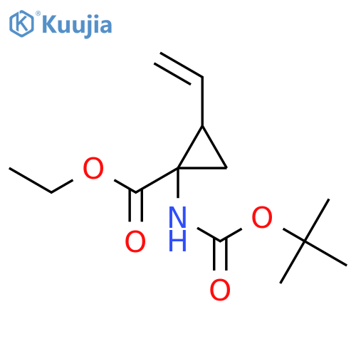 (1R,2S)-Ethyl 1-((tert-butoxycarbonyl)amino)-2-vinylcyclopropanecarboxylate structure