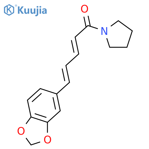 2,4-Pentadien-1-one,5-(1,3-benzodioxol-5-yl)-1-(1-pyrrolidinyl)-, (2E,4E)- structure