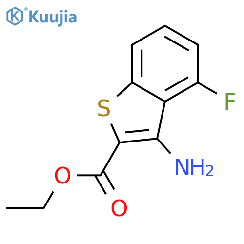 Ethyl 3-amino-4-fluoro-1-benzothiophene-2-carboxylate structure