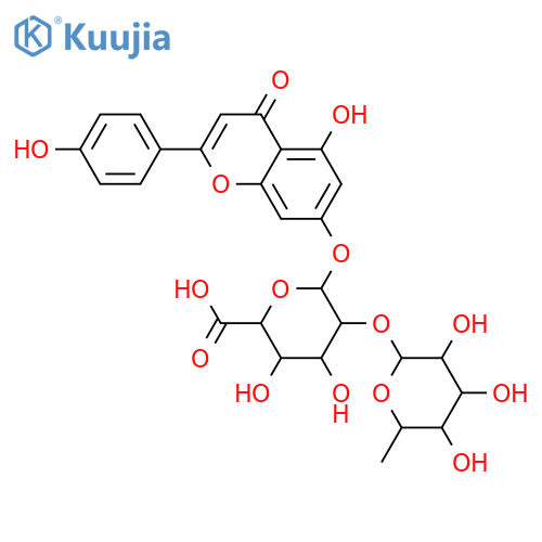 Apigenin 7-glycosides; 7-O-[α-L-Rhamnopyranosyl-(1→2)-β-D-glucuronopyranoside] structure