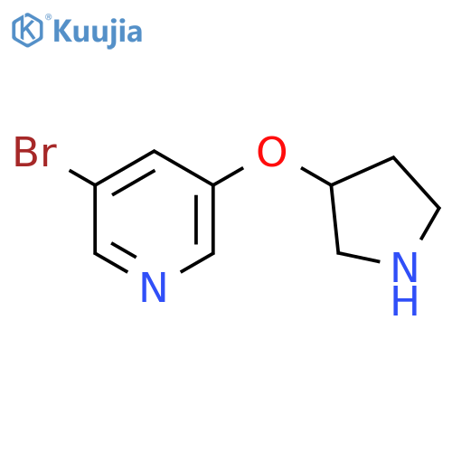 3-bromo-5-(pyrrolidin-3-yloxy)pyridine structure