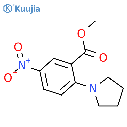 Methyl 5-Nitro-2-(1-Pyrrolidinyl)Benzenecarboxylate structure