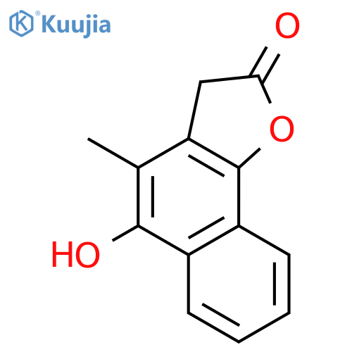 NAPHTHO[1,2-B]FURAN-2(3H)-ONE, 5-HYDROXY-4-METHYL- structure