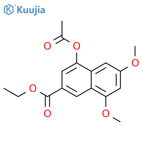 2-Naphthalenecarboxylic acid, 4-(acetyloxy)-6,8-dimethoxy-, ethyl ester structure