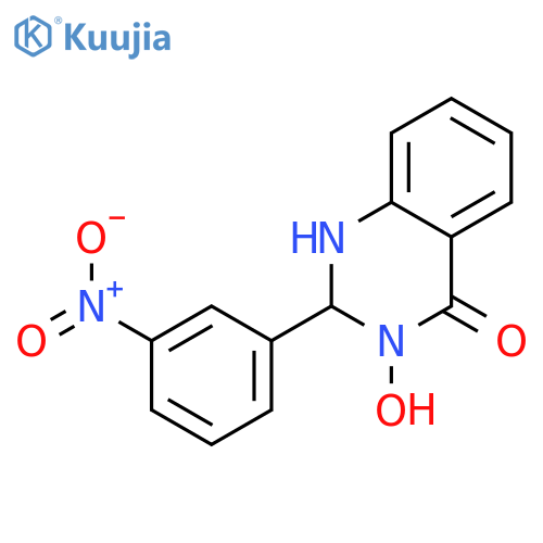 3-Hydroxy-2-(3-nitro-phenyl)-2,3-dihydro-1H-quinazolin-4-one structure