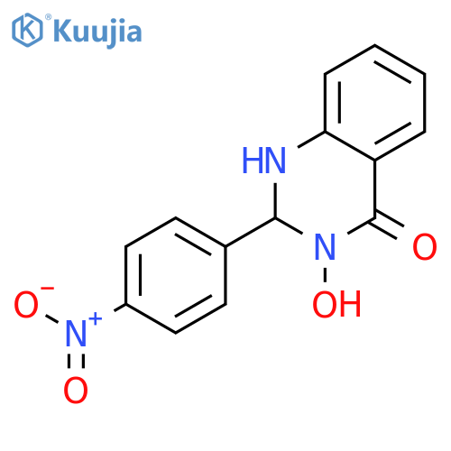 4(1H)-QUINAZOLINONE, 2,3-DIHYDRO-3-HYDROXY-2-(4-NITROPHENYL)- structure