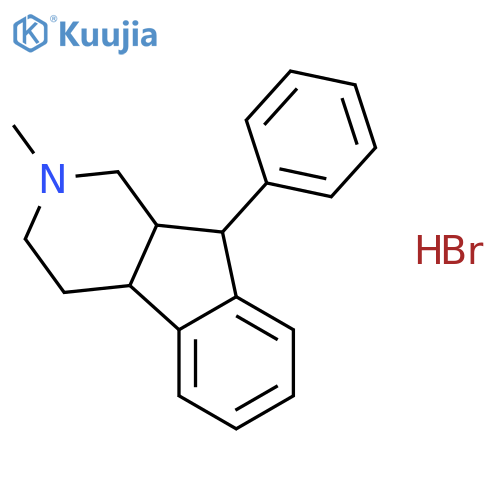 1H-Indeno[2,1-c]pyridine,2,3,4,4a,9,9a-hexahydro-2-methyl-9-phenyl-, hydrobromide (1:1) structure
