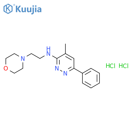 4-Morpholineethanamine,N-(4-methyl-6-phenyl-3-pyridazinyl)-, hydrochloride (1:2) structure