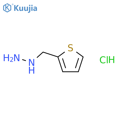 (thiophen-2-yl)methylhydrazine hydrochloride structure