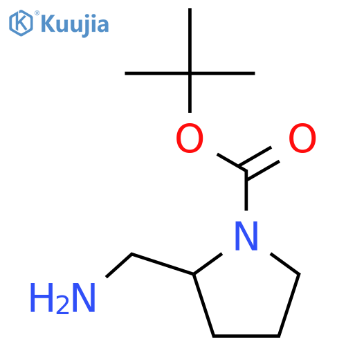 tert-butyl (2R)-2-(aminomethyl)pyrrolidine-1-carboxylate structure