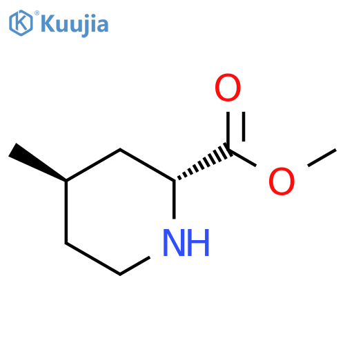 2-Piperidinecarboxylicacid, 4-methyl-, methyl ester, (2R,4R)- structure