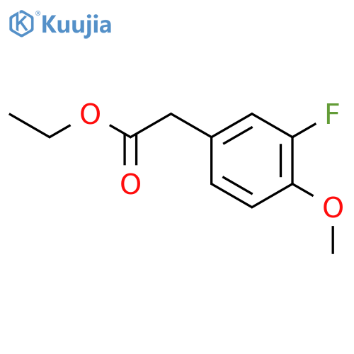 Benzeneacetic acid,3-fluoro-4-methoxy-, ethyl ester structure